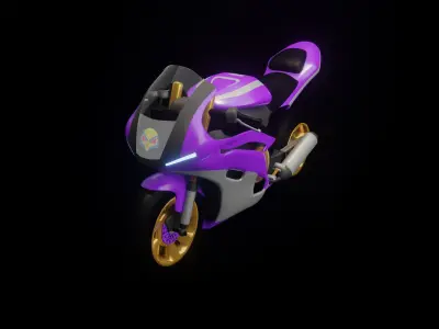Sports bikes lowpoly 3D model