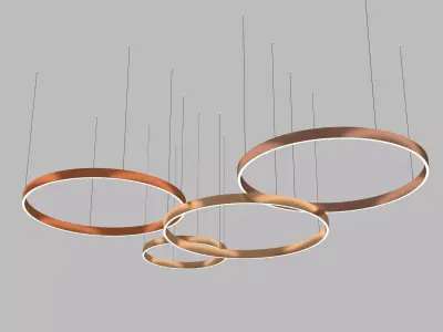 Hanging Ring Lamp Chandelier 3D model