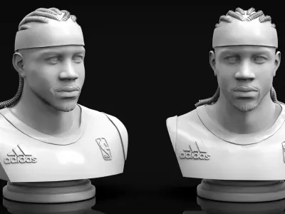 Allen Iverson 3D Printable Bust 3D print model
