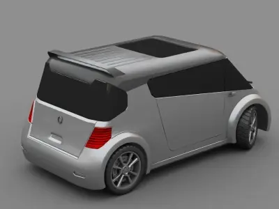 Electric city car  3D model