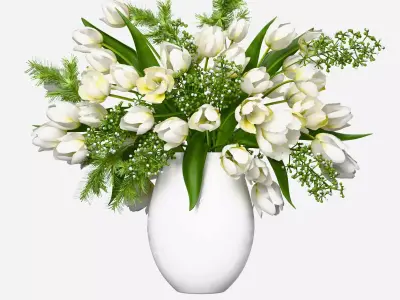 flower bouquet Low-poly 3D model