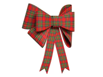 Christmas Bow Ribbon 01 Low-poly 3D model