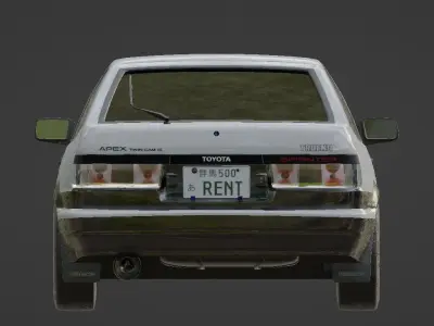 toyota corolla sprint trueno ae86 Low-poly 3D model