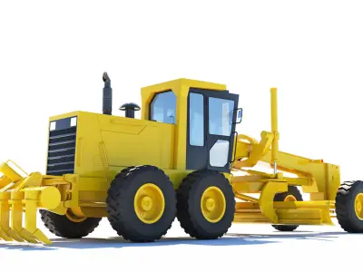 Motor Grader 3D model 3D model
