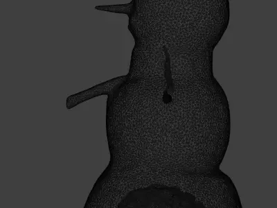 Realistic high quality winter Snowsculpture - Snowman 3D model