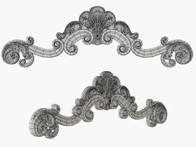 Carved crown decor for cnc  3D model