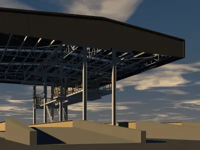 Truck weight scale station 24i13 3D model