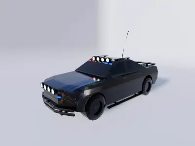 Low Poly Police Car Low-poly 3D model