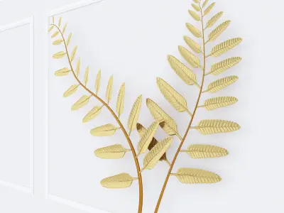Decorative Metal plants with gold stainless  m9 3D model purchase
