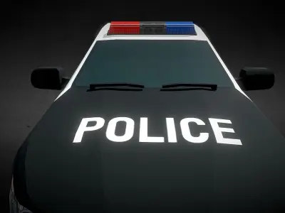 Police Vehicle Low-Poly Low-poly 3D model
