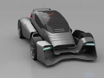 sci-fi car  3D model
