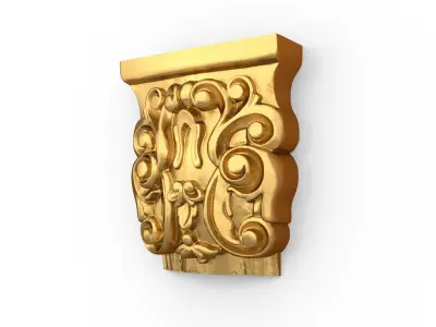 Classic carved decor ornament 475 3D print model