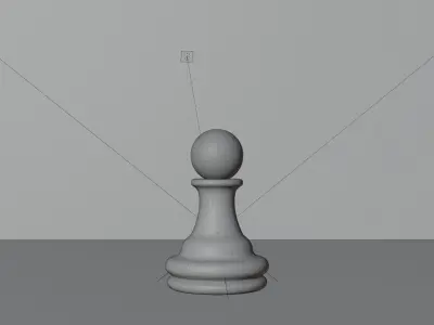 Pawn White - made in Blender Low-poly 3D model