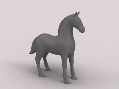 Elegant Horse Sculpture 3D print model