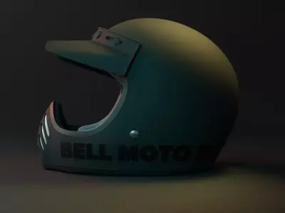 Helmet Bell Moto 3  3D model