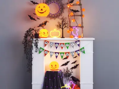 KUSTFYR Halloween decorations and decor IKEA 3D model