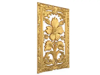 classical door decor 11 3D model