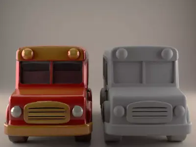 Bus Model STL for Fun Desk Decor Paperweight stl 3D print model