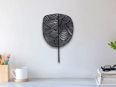 Abstract Leaf Wall Art 3D print model