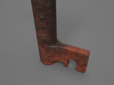 Iron Key - PBR Low-poly 3D model