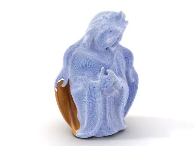 Divine Statue Gold Finish model pack Low-poly 3D model