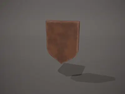 Wooden Wall Mount Low-poly 3D model