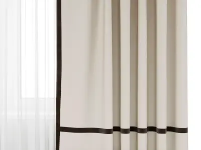 Curtains 43 Low-poly 3D model