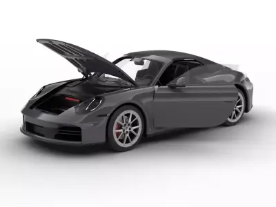 Porsche 911 Carrera 4S Cabrio HQ 2025 3d model 3D model