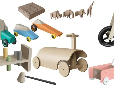 Wooden Toys 3D Model Pack