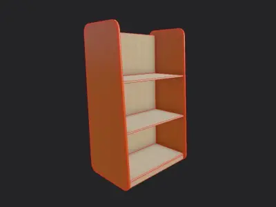 Large Shelf Orange Low-poly 3D model