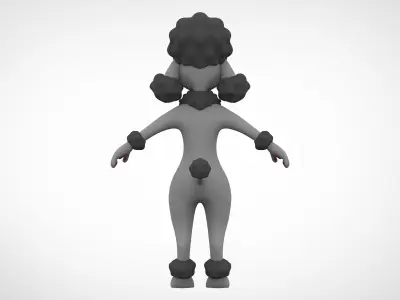 Grey Poodle 3D model