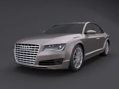 Audi A8 2011 restyled luxury car 3D model