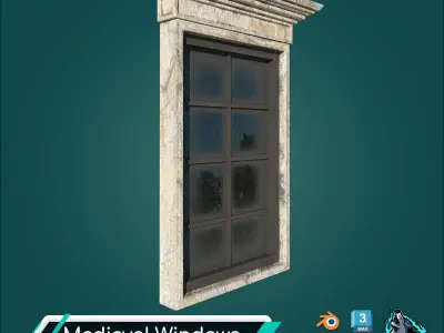 Old  Windows Low-poly 3D model