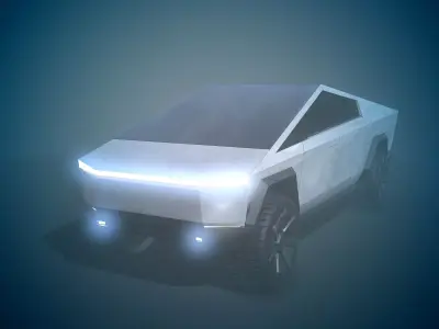 Tesla CyberTruck  Low-poly 3D model