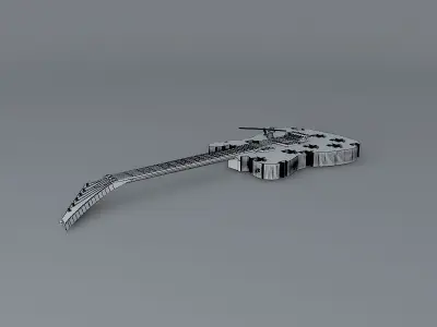 Puzzle guitar Free 3D model