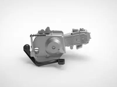 motorcycle engine 3D model