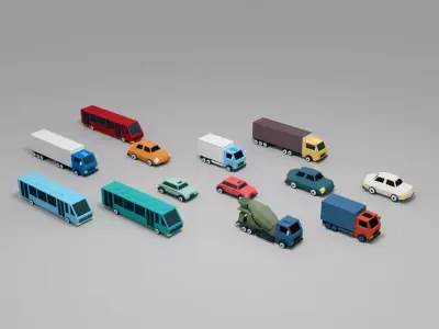 Car low poly Low-poly 3D model