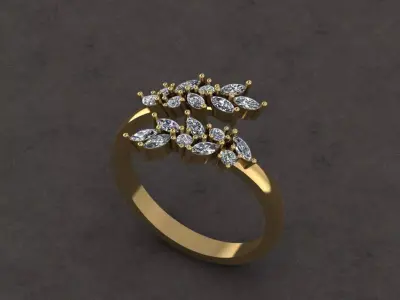 Low weight ring 3D print model