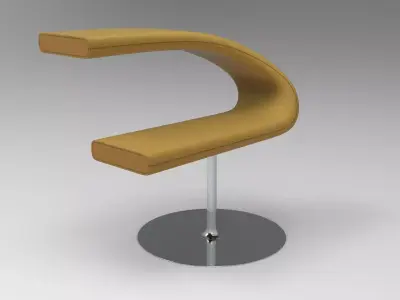 Let Chair Low-poly 3D model