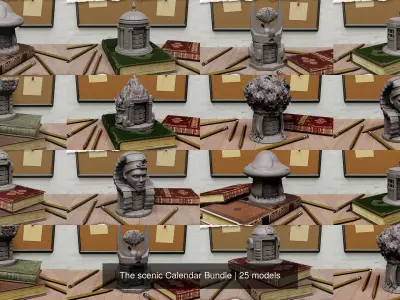 The scenic Calendar Bundle 3D Model Collection