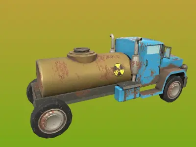 3D Old Truck Low-poly Low-poly 3D model