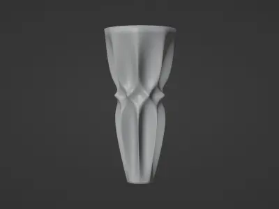 Vase porcelain black 2 3D model