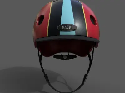 Helmet sport scifi human 3d low poly bike low poly  Low-poly 3D model