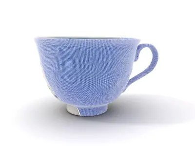 Vintage Floral Teacup model pack Low-poly 3D model