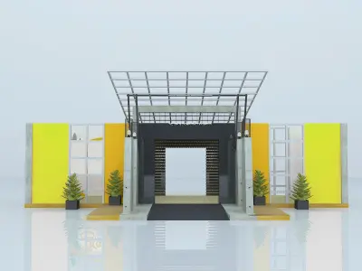 Modern Kiosk Stand 3D model