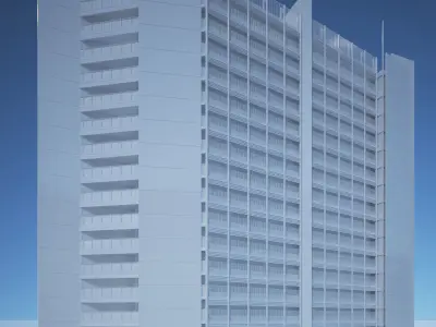 Residential Building 3D model high detailed  3D model