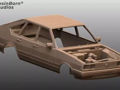 Volkswagen Passat B2 Hatchback 1980s 3D print model
