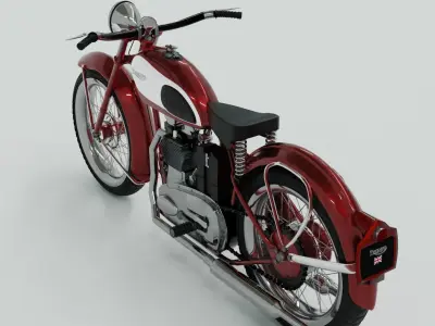 1948 Triumph Speed Twin 3D model