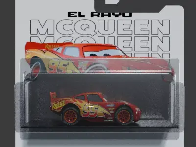 lightning mcqueen toy blister card 3d model 3D model