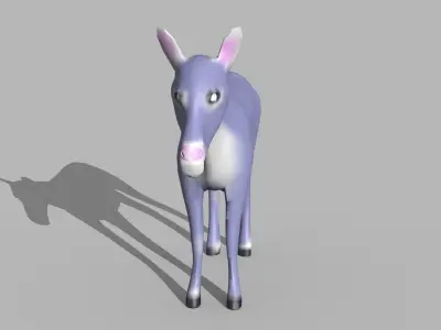 donkey Low-poly 3D model